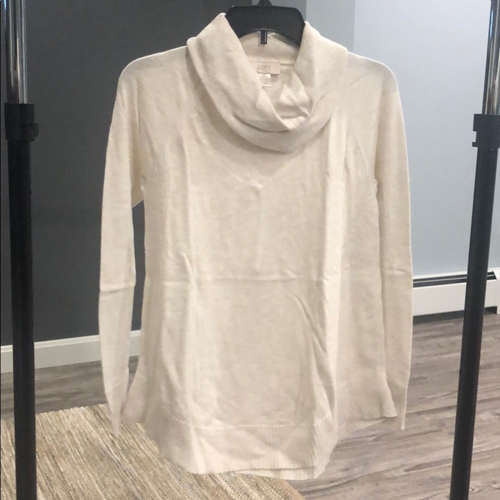 cream cowl neck sweater